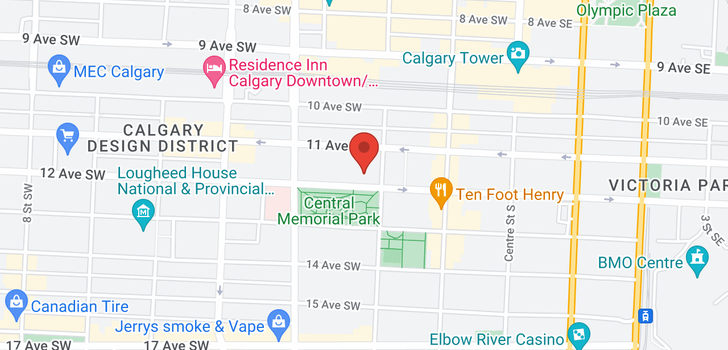 map of 2302 310 12 Avenue SW